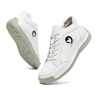 Zapatillas cómodas para Mujer a Mano en Tipo sin Cordones Zapatos Deportivos Ligeros Ideales para Uso Diario y Viajes (White, 44)