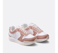 Zapatillas con cuña de piel CK Jeans Mujer Talla 38. Color Blanco