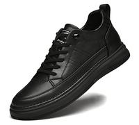 Zapatillas con elevador para hombre, aumento de altura invisible, zapatos con elevador de 2,36 pulgadas más altos, zapatillas de deporte de cuero con cordones a la moda ( Color : Noir , Size : 39 EU )