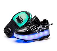 Zapatillas con Ruedas para Niña y Niños Led Luces Patines en Linea Bambas con Ruedas Deportivas Patines al Aire Libre Gimnasia Running Niños Multiusos Automática Zapatos de Skateboard con USB Carga