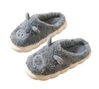 Zapatillas De Algodón For Parejas Linda Niña De Dibujos Animados Corazón Pequeñas Zapatillas De Oveja Invierno Interior Hogar Zapatos De Algodón De Felpa De Fondo Suave(Gray4.0thickened,35-36)