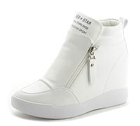 Zapatillas de Alta Nivel para Zapatillas de tacón cuña Interior para Mujer Zapatillas Casuales de tacón con Estilo Slip on Height Aumentando Zapatos Zapatos Deportivos Ligeros para Caminar