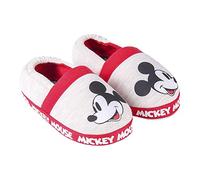 Zapatillas de Andar por Casa de Mickey Mouse - Color Blanco y Rojo - Talla 29 - Zapatillas Infantiles Bajas y Acolchadas - Elaboradas en Poliéster y TPR - Producto Original Diseñado en España