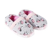 Zapatillas de Andar por Casa de Minnie Mouse - Color Rosa y Gris - Talla 28-29 - Zapatillas Infantiles Tipo Francesita de Poliéster y Suela TPR - Producto Original Diseñado en España