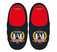 Zapatillas de Andar por Casa de My Hero Academia - Color Negro y Rojo - Tallas 38/39 - Pantuflas - Zapatillas de Poliéster con Suela TPR - Diseño de Escudo - Producto Original Diseñado en España