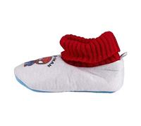 Zapatillas de Andar por Casa de Spiderman - Color Blanco, Rojo y Azul - Talla 24 - Sin Cierre - Zapatillas Infantiles Tipo Bota de Poliéster - Producto Original Diseñado en España