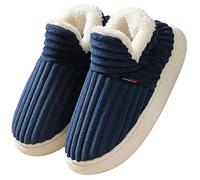 Zapatillas De Andar Por Casa Mujer, de Estar por Hombre Invierno Cálidas Cómodas Cerradas Antideslizantes con Memoria Espuma Suaves Pantuflas Marina
