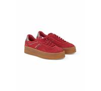 Zapatillas de ante con plataforma The Greenwich Mujer Talla 39. Color Rojo