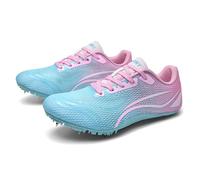 Zapatillas de atletismo con clavos Sprint, amortiguación con placa de carbono, 7 clavos, malla, transpirables, antideslizantes, ligeras, unisex, para mujer, hombre, atletismo, carreras, 35-44 EU