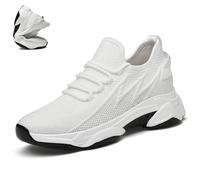 Zapatillas de aumento de altura antideslizantes cómodas para mujeres y hombres, 3 cm, 5 cm, 7 cm, 10 cm de altura, zapatos de aumento invisibles, Blanco 3 cm, 39 EU