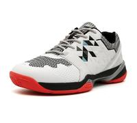Zapatillas de bádminton Hombre Mujer Ligeras Transpirable Parte Superior sintética Placa Anti-torsión Suela Goma a Juego Zapatos Casual para Entrenamiento,Rojo,36 EU