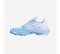Zapatillas de Bádminton Mujer, Shadow Spirit 2 Blanco y Azul 39