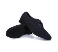 Zapatillas de baile latino para hombre Zapatilla de deporte de Jazz moderna for hombre, zapato profesional Oxford negro superior for Salsa latina, tacón bajo, zapatos de baile de salón Tango(45)