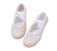 Zapatillas de Baile para niñas con Lila Ideales ensayos actuaciones y Uso Casual Calzado Deportivo Elegante (Light Yellow, 2-2.5 Years)