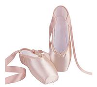 Zapatillas de Ballet Niñas Chicas Ballerina Ballet Pointe Shoes Mujeres Satin Lienzo Zapatos para Bailar(Pink,38)
