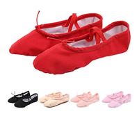 Zapatillas de ballet para niñas, ligeras, transpirables, zapatillas de ballet, zapatillas de ballet, zapatillas de ballet, color sólido, fondo fino, zapatos de baile, zapatillas de gimnasia para danza