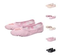 Zapatillas de ballet para niñas, zapatos planos para niños, suaves de piel sintética, zapatillas de ballet, práctica básica, sin corbata, zapatillas de baile, flexibles, cómodas, zapatillas de deporte