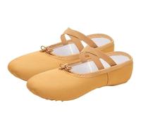 Zapatillas de Ballet Soft, Ballet Slippers For Women Canvas Soft Sole Dance Multicolor Multiple Sizes(Tan,26 EU)
