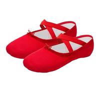 Zapatillas de Ballet Soft, Ballet Slippers For Women Canvas Soft Sole Dance Multicolor Multiple Sizes(Red,40 EU)