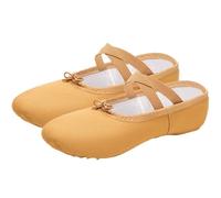 Zapatillas de Ballet Soft, Canvas Ballet Slippers Soft Sole Multicolor Multiple Sizes For Women(Tan,28 EU)