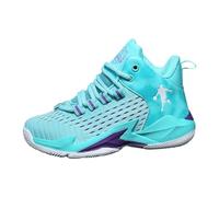 Zapatillas de baloncesto para niños, ligeras, transpirables, de malla, para niños, jóvenes, atléticas, correr, deportes, informales, con diseño cómodo y duradero, suela de apoyo para niños, 04 Azul