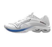 Mizuno Wave Lightning Z7, Zapatillas de Balonmano Unisex Adulto, Undyed White/Moonlit Ocean/PeaceBlue, 46.5 EU
