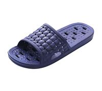 Zapatillas de baño antideslizantes para hombre y mujer, diseño de oso de papá, azul oscuro, 42.5 EU