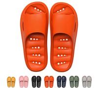 Zapatillas de baño para mujer, con suela de plataforma, zapatillas de baño de un solo color, de secado rápido, pantuflas huecas, suelas suaves, antideslizantes, para casa, Rosa., 36 EU