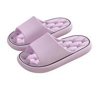 Zapatillas de baño para mujer Eva, antideslizantes con suela de drenaje calada, de secado rápido, planas y ligeras, ideales para ducha, interior, casa y pareja, morado, 44 EU