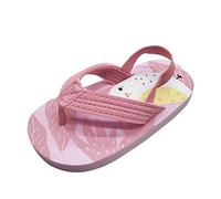 Zapatillas de bebé para aprender a andar, sandalias y chanclas para niños y niñas, con goma elástica ajustable para zapatos de playa y niñas, zapatos para aprender a andar, Rojo sandía, 23 EU