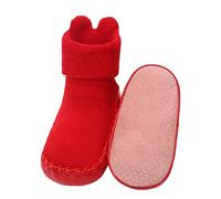 Zapatillas de bebé para aprender a andar, transpirables, zapatillas para niños, zapatillas para niña, zapatos para bebé 1 año, rojo, 13