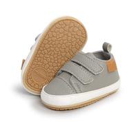 Zapatillas de bebé para primeros zapatos de aprendizaje con suela suave, transpirables, cómodas, adecuadas para niños pequeños de 0 a 18 meses, zapatos ideales para intentos de gatear en la vida