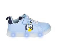 Zapatillas de Bluey con Luces - Color Azul - Talla 28 - Cierre de Cordones y Velcro - Zapatillas Deportivas con Suela TPR con Luces - Estampado Bluey - Producto Original Diseñado en España