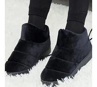 Zapatillas de Calefacción Eléctricas Calentadores de Pies con Calefacción Antideslizantes Calentadores de Pies con Calefacción Eléctrica para Invierno Frío para Mujeres Y Hombres,37-40,Black