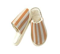 Zapatillas de casa de espuma viscoelástica pintadas a rayas naranjas para mujer, multicolor, 38.5/39.5 EU