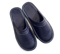 Zapatillas De Casa De Otoño For Hombre De Talla Grande 47 48, Zapatillas De Cuero Unisex, Zapatillas De Interior Cómodas, Zapatos De Interior For Hombre, Zapatillas Planas(Blu,14)
