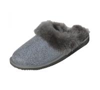Mujer Piel de Cordero Zapatillas Malibu Brillo Zapatillas de Casa Merino Oveja