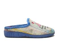 Zapatillas de casa destalonadas X-Patri 911 con Estampado como en casa en ningún Sitio en Azul - Mujer Color: Azul Talla: 40