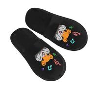 Zapatillas de Casa Hámster de dibujos animados Cálido Pantuflas de Hombre Unisex Peluche Slippers Mujer Adulto L