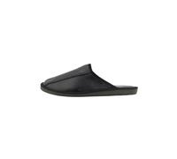 Zapatillas De Casa JESPER Para Hombre De Cuero Verdadero Negras