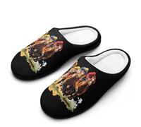Zapatillas De Casa Jinetes Caballos De Carreras Slippers | Pantuflas de Algodón Antideslizante Zapatillas De Casa Cálidas Para Hotel Viaje para el hogar