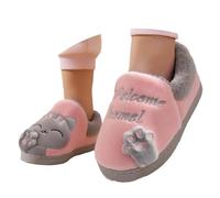Zapatillas De Casa Niño Invierno - Chaussons D'Hiver Chauds Pour Filles Chaussures D'Intérieur Pour Tout-Petits Doux Design De Dessin Animé Mignon Pour L'École Tenue Décontractée (24 Toddler)