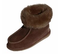 Hollert Zapatillas de casa Adam piel de oveja cálidas para mujer