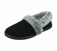 Skechers COZY CAMPFIRE TEAM TOASTY, Zapatilla baja para Mujer, Black Microfiber Suede/ Faux Fur Line, 38 EU