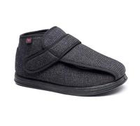 Zapatillas de Casa Para Diabéticos Invierno Extra Ancho Hombre Mujer Zapatos Ortopédicos Pies Hinchados Pantuflas Botines (Gris oscuro, L, Adulto, 42, Números, Sistema tallas calzado EU, X-Ancho)