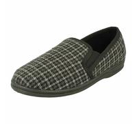 Zapatillas De Casa Para Hombre Spot On Mason Gris Oscuro A Cuadros