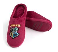 Zapatillas de casa para mujer de Harry Potter - Hogwarts Mocasines con pompones, color burdeos rojo