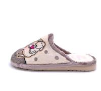 Zapatillas de casa suela GOMUS para mujer en paño con diseño de ovejitas | Cálidas, suaves y antideslizantes | Hechas en España (Mujer, Sistema tallas calzado EU, Adulto, Mujer, Números, mediano, 40)