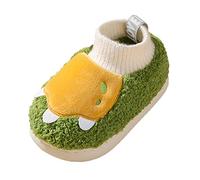 Zapatillas de casa Unisex para niñas y niños, Zapatillas cálidas de casa de Dinosaurios para bebés y niños pequeños, Zapatos de Interior de Invierno Forrados.17#A