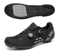 Zapatillas De Ciclismo para Hombre Y Mujer, Calzado Transpirable Y Antideslizante Deportivo para Ciclismo De Carretera Y Montaña Al Aire Libre Y Clases De Spin En Interiores-Black||Numeric_45
